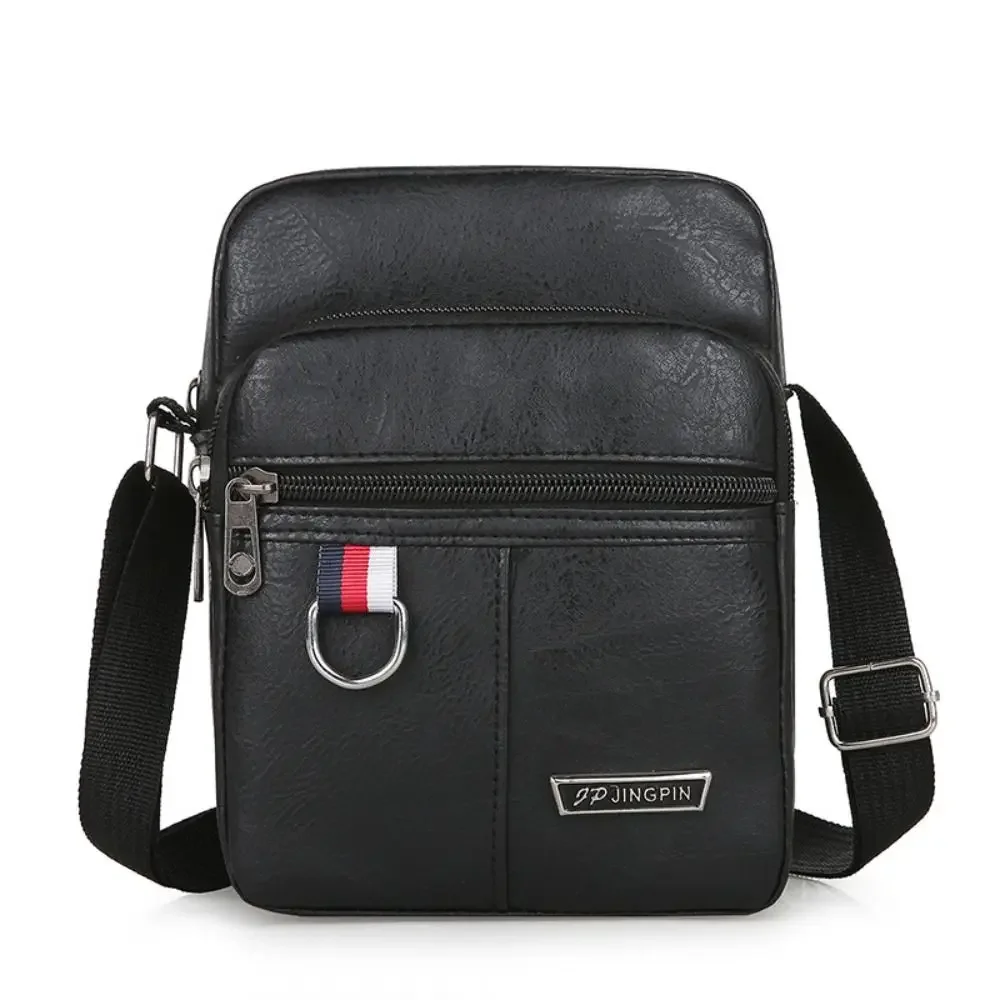 TK Bolso De Hombro Para Hombre De Cuero PU De Alta Calidad Gran Capacidad Estilo Casual Sólido Bolso Cruzado De Capacidad Grande
