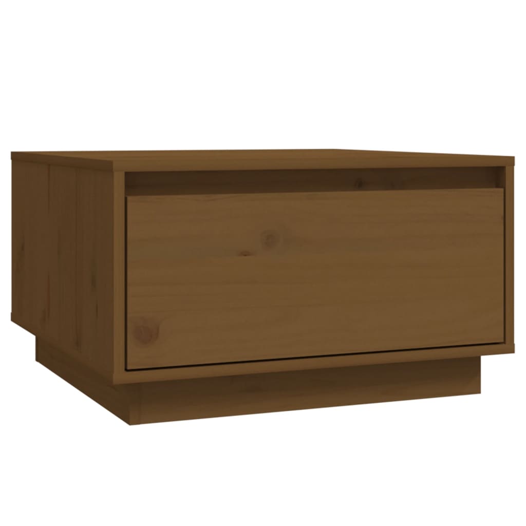 Vidaxl Mesa de Centro de Madera Maciza de Pino 55x56x32 Cm Marrón