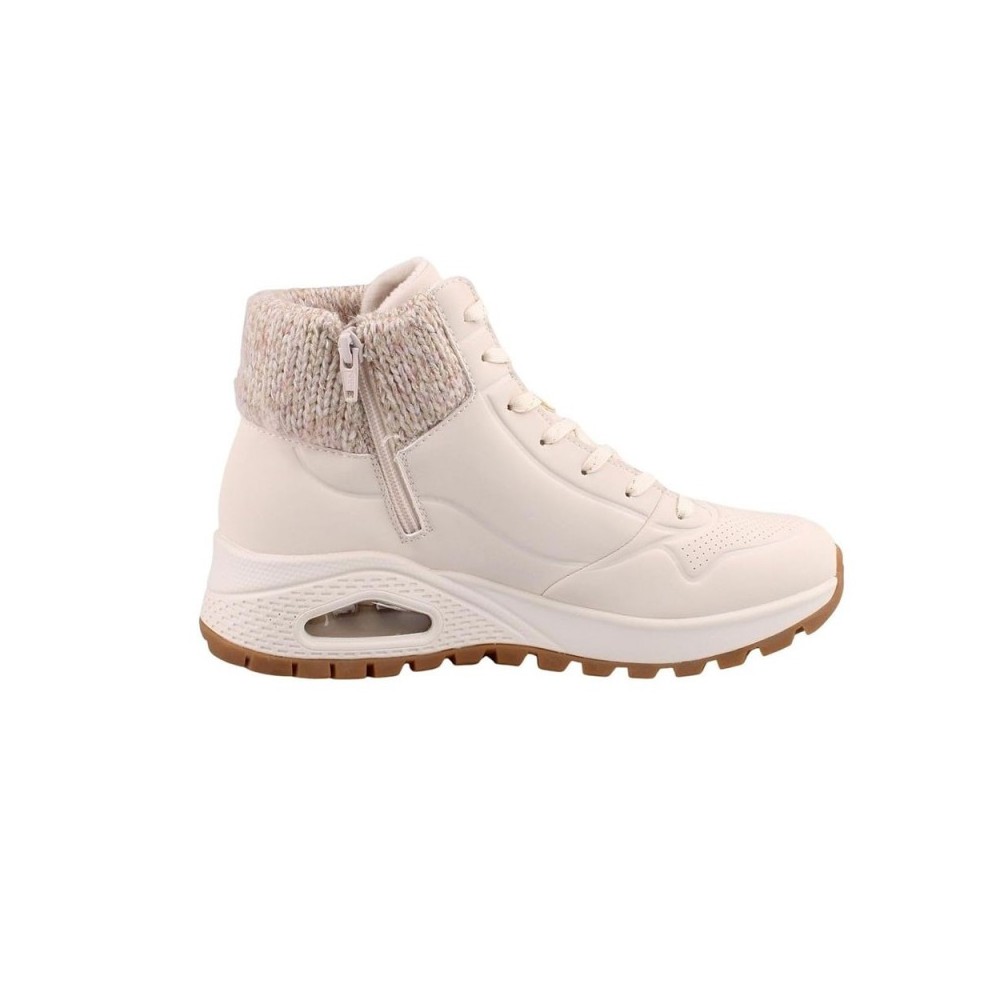 Botines Planos Skechers Uno Rugged Mujer Natural