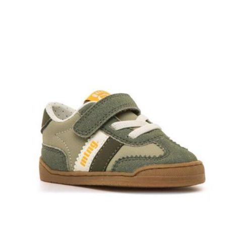 Zapatillas Barefoot Infantiles Mustang Free 49060F Kaki con Puntera Ancha y Zero Drop