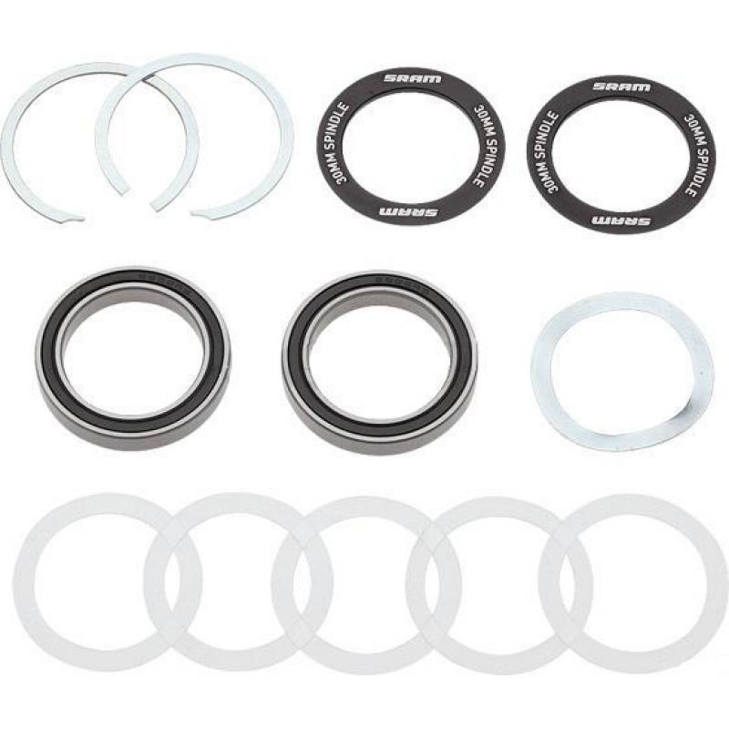 SRAM | Rodamientos De Pedalier BB30 - Juego de Rodamientos SRAM BB30, llamado así por el tamaño del cabezal requerido - reduce el peso hasta 100 gramos, reduce el factor Q, aumenta el