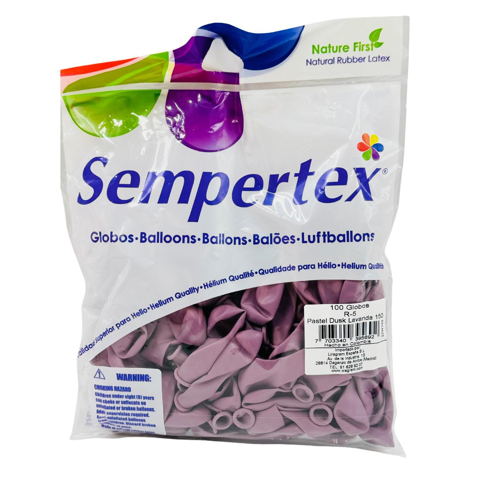 Liragram España Globos de Látex R5/12.5 Cms en Colores Pastel Dusk - Bolsa de 100 Unds