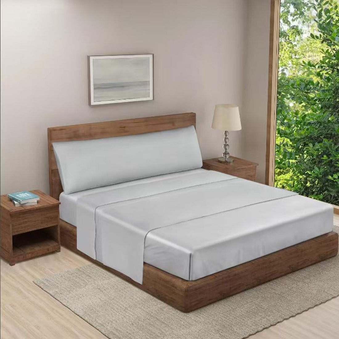 HOMESOL® juego de sábana verano - 85G/poliester 100%/impresion nano no pierde color /extrasuave