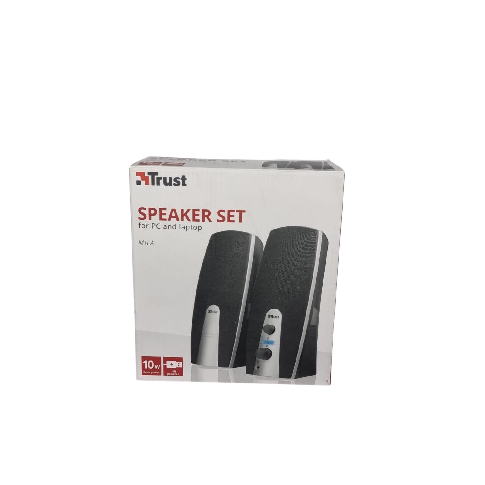 Trust - Altavoces Modelo Speaker Set conexión por cable USB y Jack audio, ideales para escritorio hogar oficina regalo cumpleaños