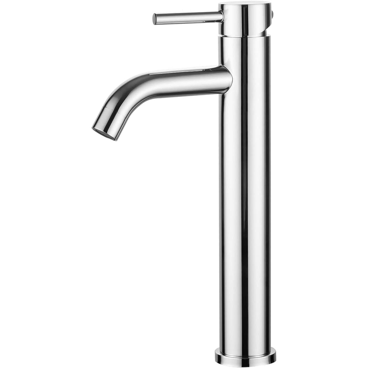 Grifo Lavabo Alto, Mezclador Monomando para Baño with Agua Fría y Caliente, Inoxide Maple, Chrome, M11203