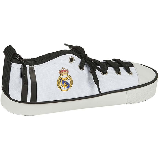 Safta - Real Madrid Portatodo Zapatilla Licencia Oficial - Diseño Compacto Ideal para Escuela y Oficina - Material Resistente - Cierre Seguro