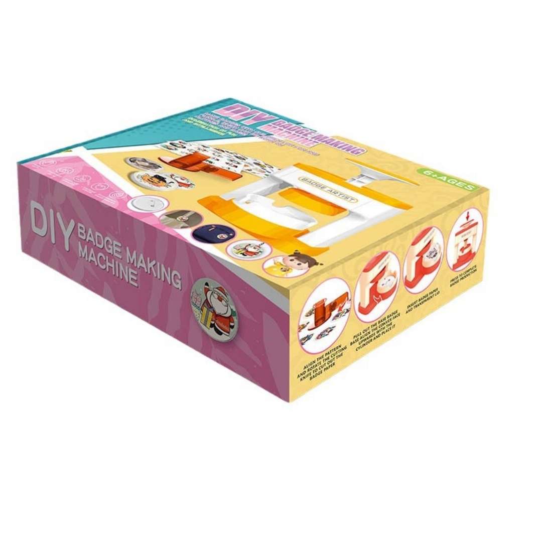 Máquina de chapas metálicas para pecho, máquina de insignias, máquina de prensado de tarjetas, máquina de fabricación de insignias DIY para niñas.