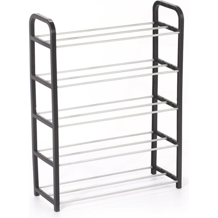 Confortime - Zapatero de 5 Pisos 50x19x68cm - Metal/Plástico - Organizador para Espacios Reducidos | AmyStyle