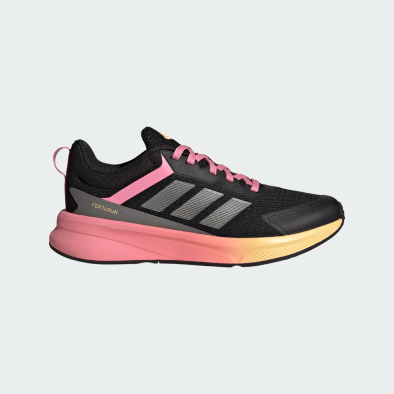 Zapatilla Adidas Negra Running Junior Fortarun 4.0 J Cblack/ironmt/blipnk  Jr9804