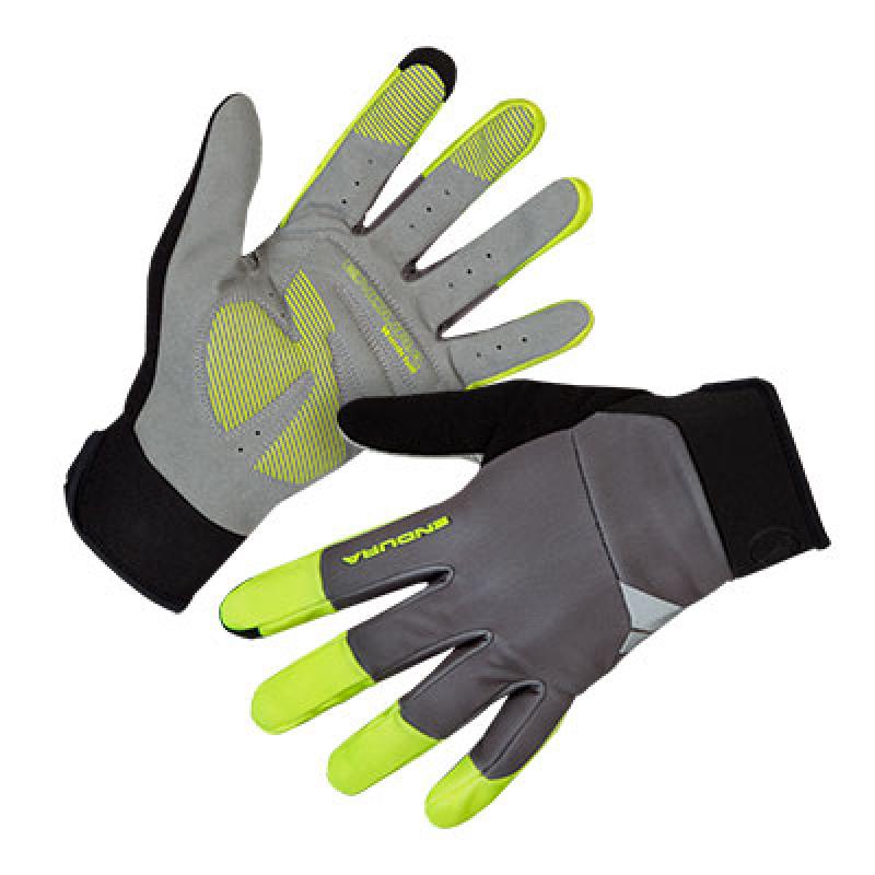ENDURA | Guantes Largos Windchill Gris-amarillo - El viento es el enemigo en la carretera, la colección Windchill te ayudara a derrotarlo. Guantes de dedo completo con revés de la mano a prueba de
