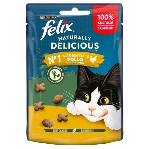 Felix Naturally Delicious Snack De Pollo Para Gatos 8 X 50 Gr