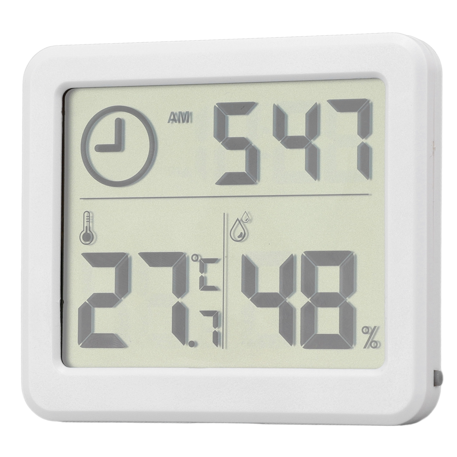 Termómetro digital de alta precisión Cuatro monitoreo de humedad y temperatura con Pantalla de 3,2 pulgadas Blanco