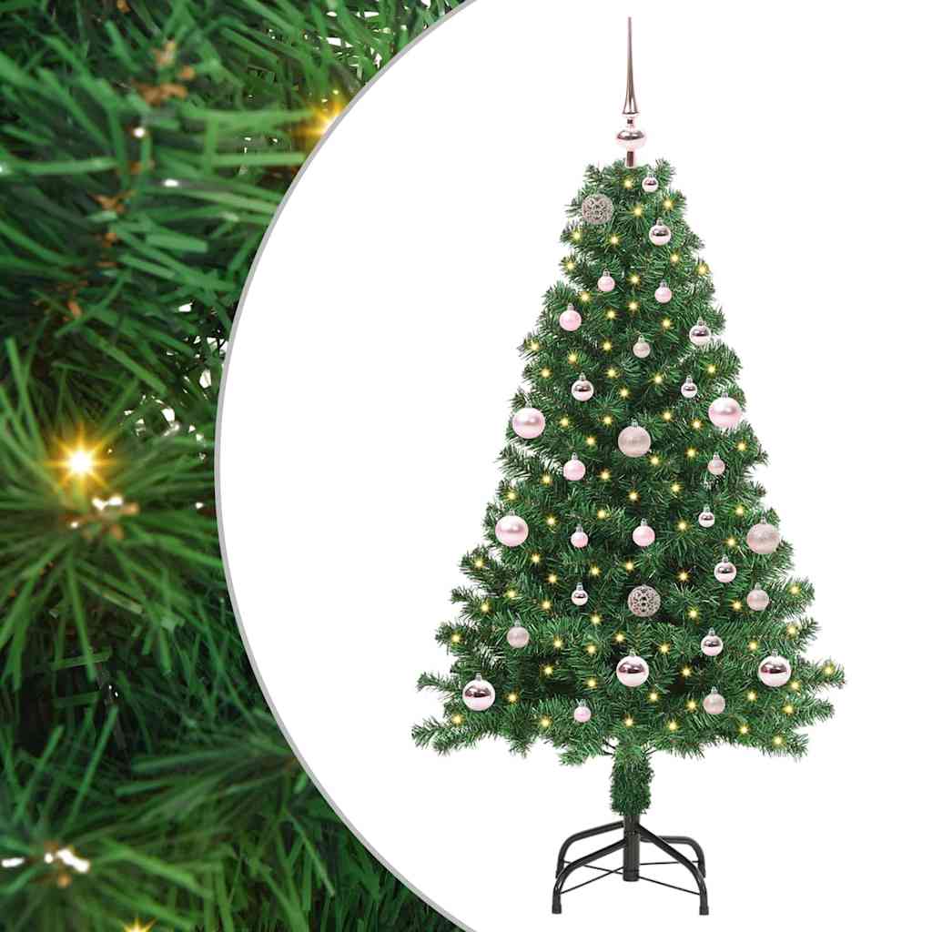 vidaXL Árbol de Navidad artificial Verde 150 cm PVC y Acero y Plástico