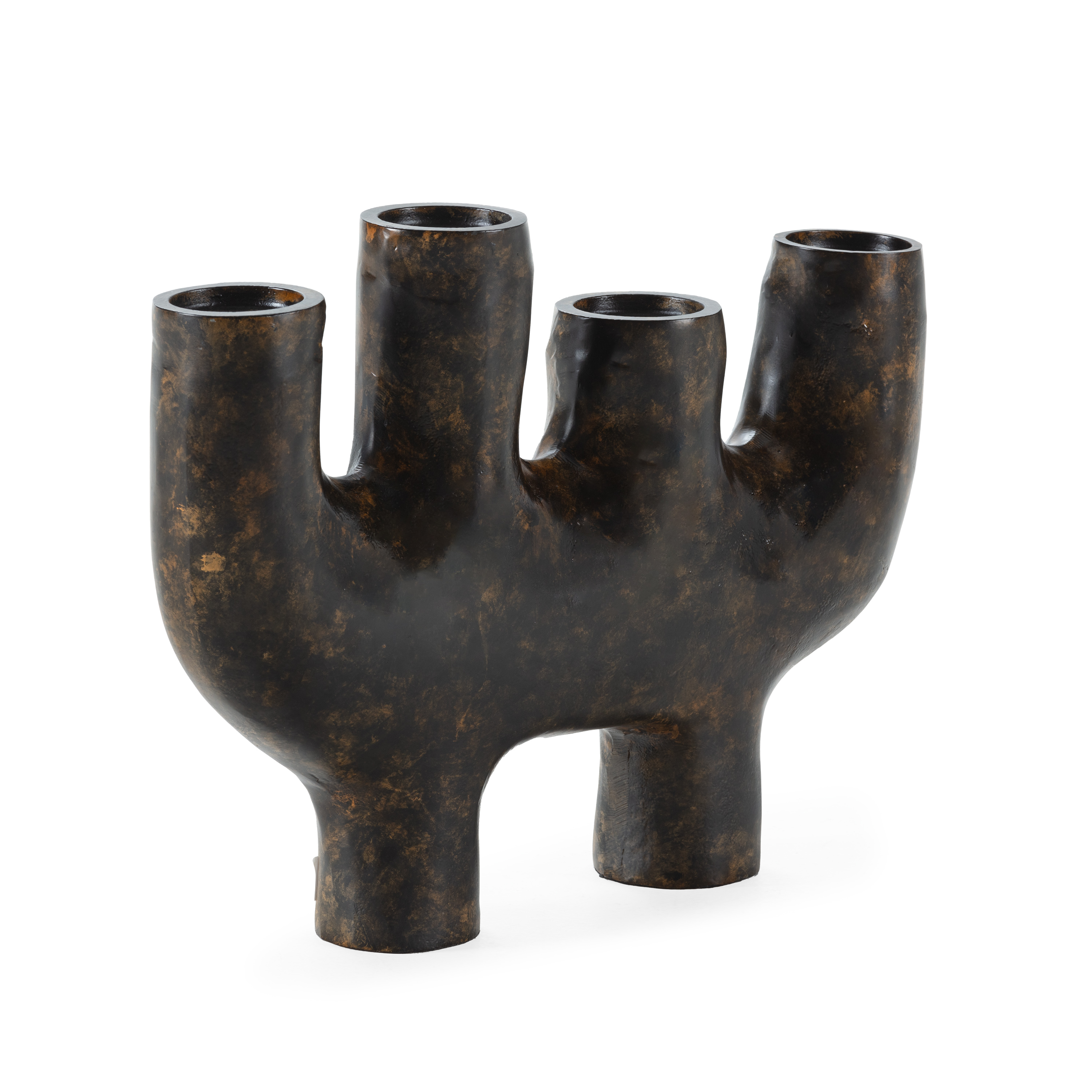 Candelabro 60x12x44 metal bronce antique, de aluminio aluminio, color bronce envejecido bronce envejecido, 60x12x44 cm Fijalo