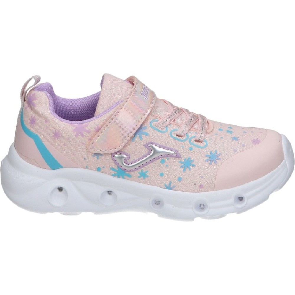 JOMA | Zapatillas con Luces Joma Space Jr para Niña – Deportiva en Color Rosa con Dibujos – Sneakers con Cordones y Velcro – Con Luz – Cómoda y Versátiles – Modelo JSPACS2513V