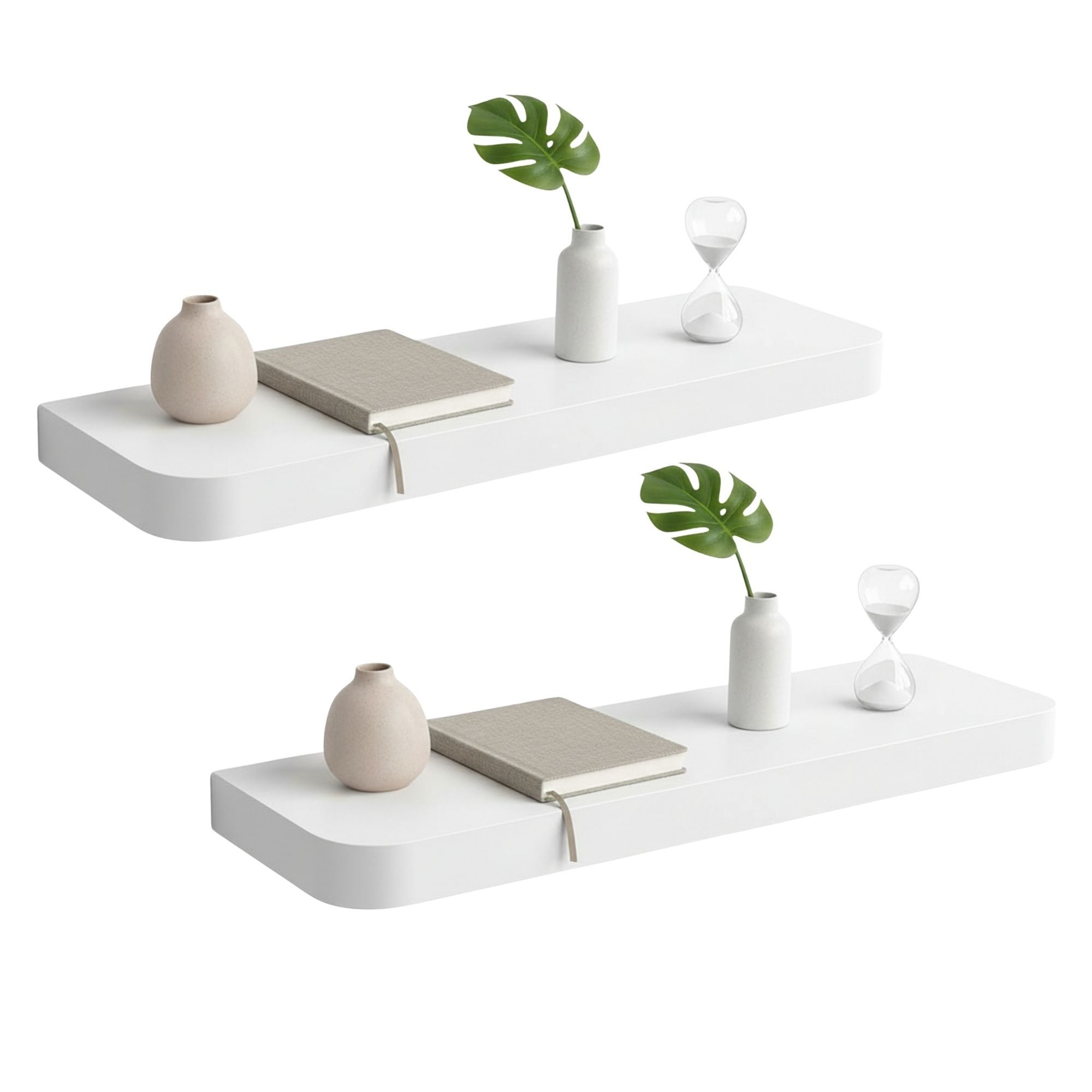 MOBLEKIT | Estantes y Baldas Flotantes de Madera para Pared, Estanterías Decorativas de Diseño Moderno para Salón, Dormitorio, Baño u Oficina