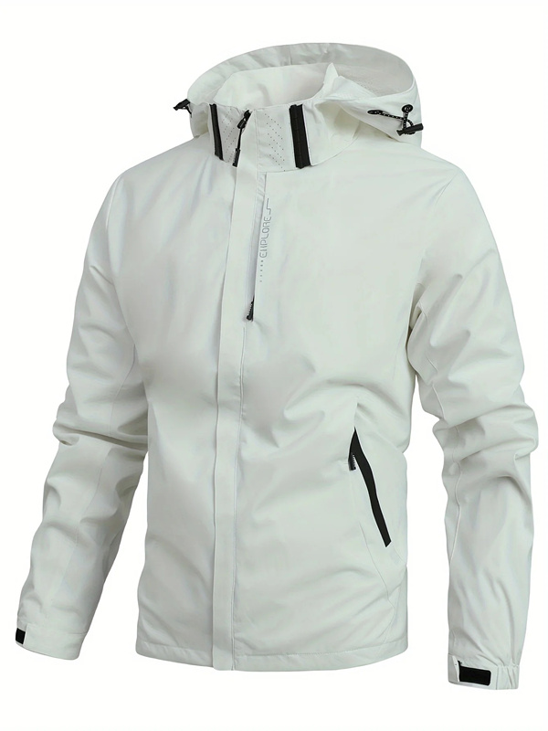 TK Chaqueta Impermeable Para Hombres Ligera Con Capucha Para Senderismo Y Escalada Resistente Al Viento Ropa Exterior De Otoño