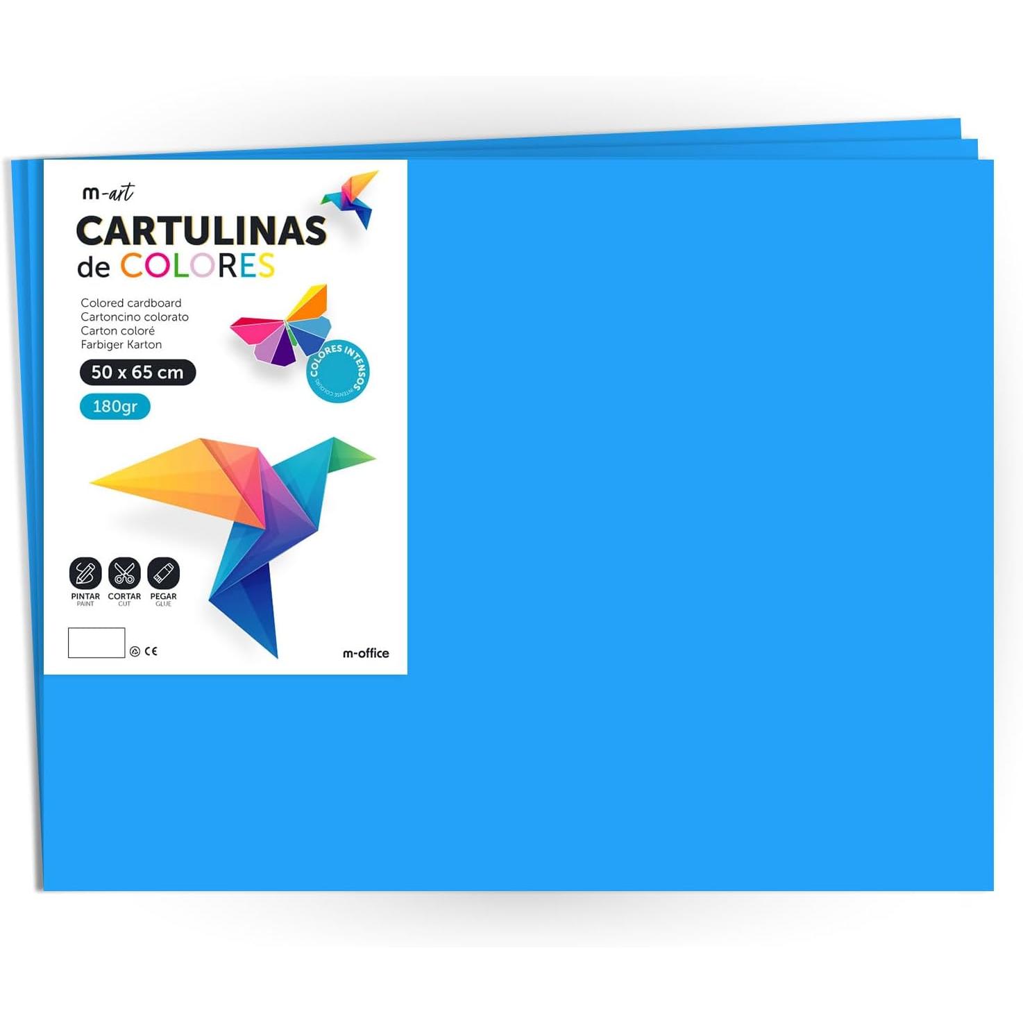 Pack 250 Cartulinas Color Amarillo Tamaño A4 180g