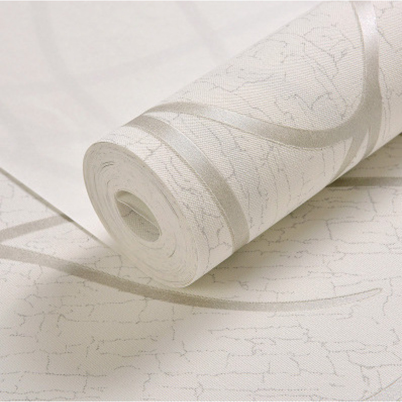 TK Papel Tapiz 3D Moderno Europeo Para Dormitorio 53cm Antihumedad Y Resistente Al Humo Con Rayas Curvas Y Engrosado Adhesivo Para Pared
