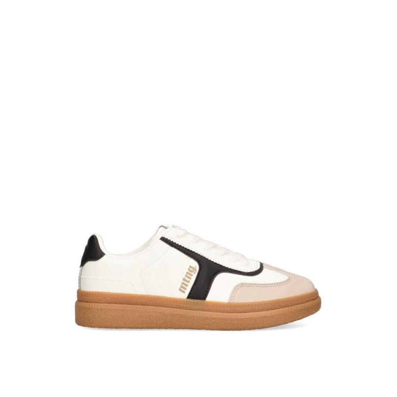 Zapatillas Basico Mustang - Mujer - Suela Doble - Modelo 60461 - Color Blanco