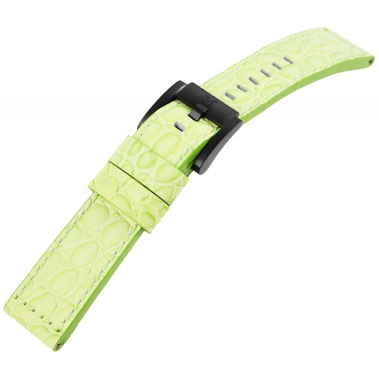 Mestre Artesão® Bracelete de Reloj Verde em Couro Genuíno - 22mm - 0048
