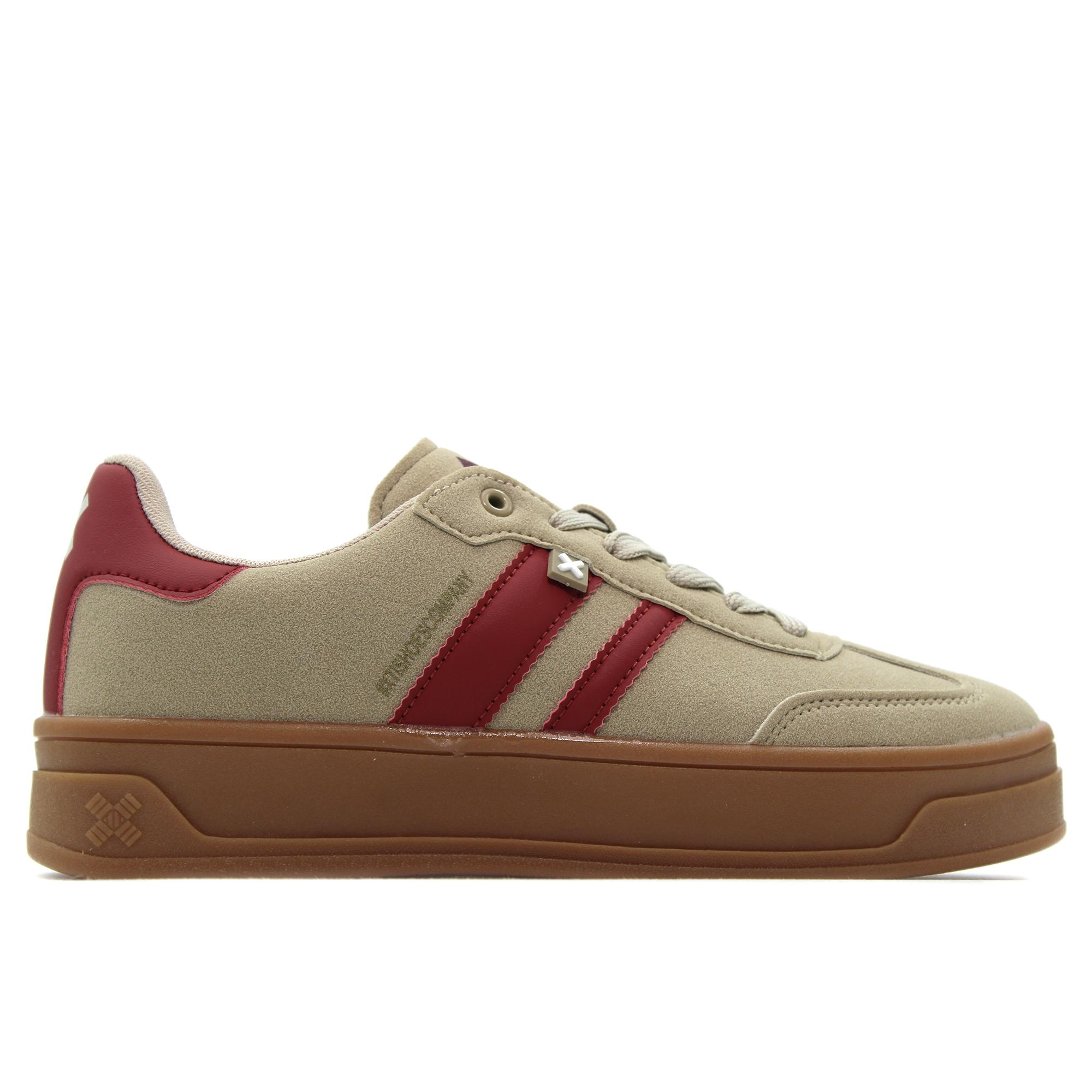 Xti 143483 Zapatilla sneakers deportiva,bamabas de cordones,suela doble de goma,sencilla,ante,serraje,nobuk para señora