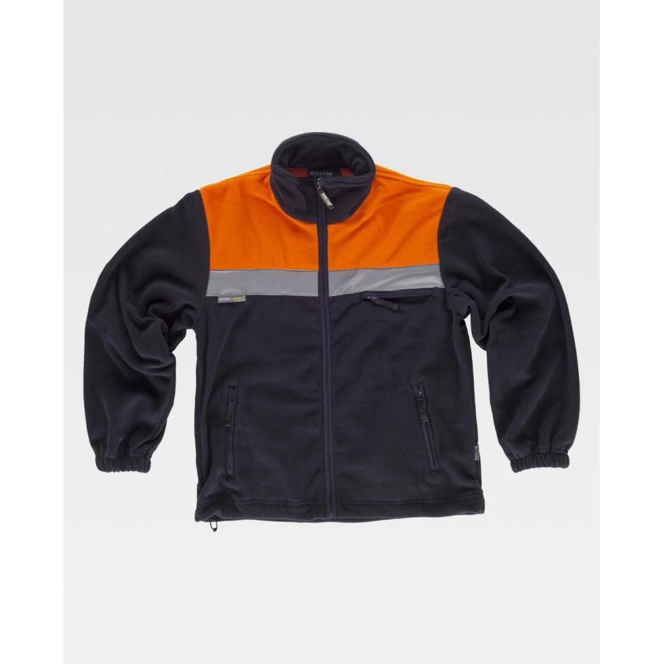 Chaqueta Polar Alta Visibilidad Colores Fluorescentes para Trabajadores Industriales