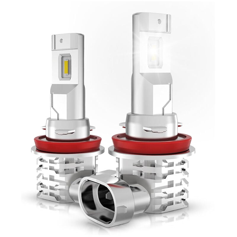 2 bombillas LED H11/H8/H9, 6500 K blanco para kit de repuesto de bombilla de faro de coche 12 V-24 V