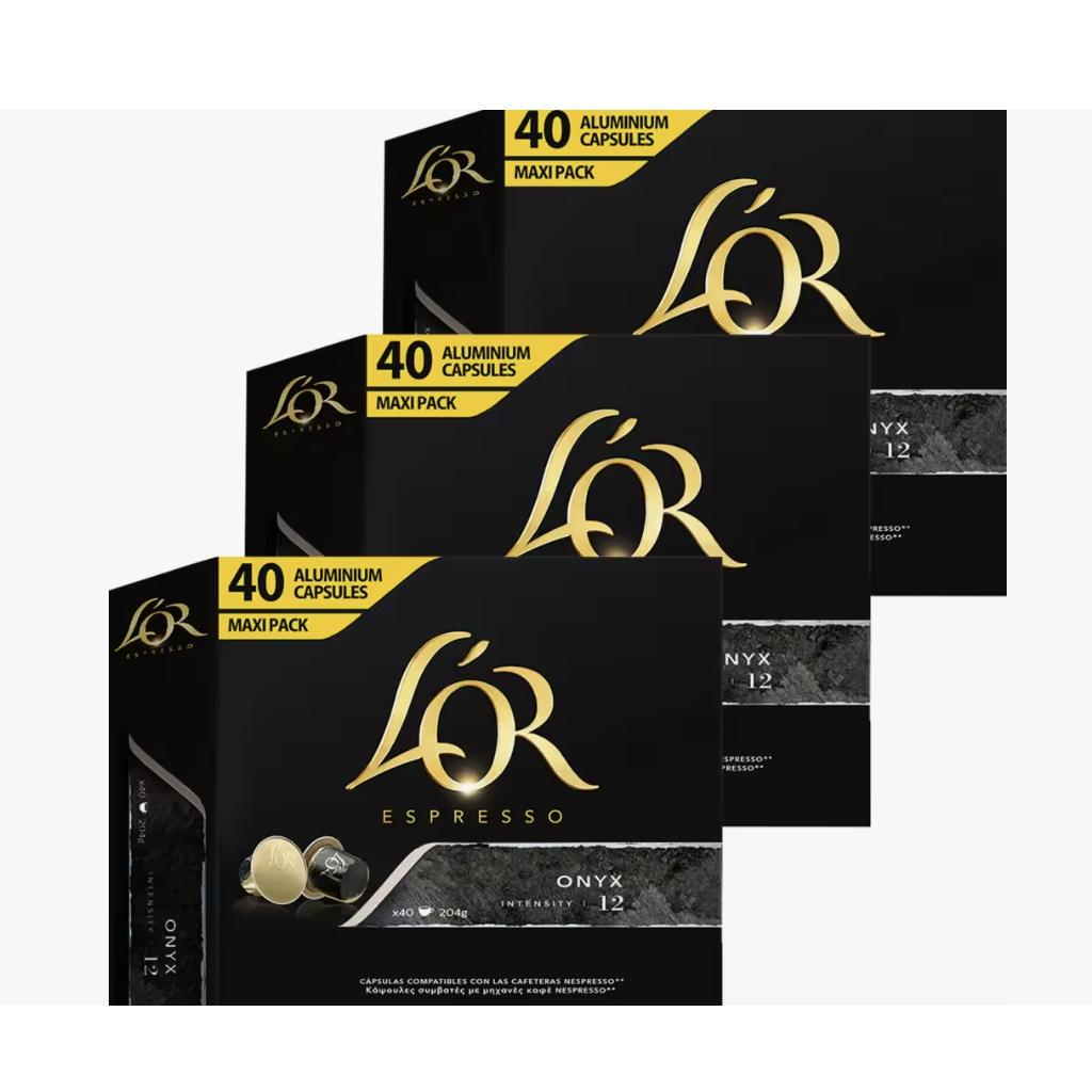 L'OR ESPRESSO café total 120 capsulas  20 cápsulas *6pack onyx