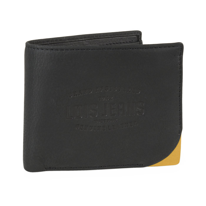 ARSAMAR CARTERA DE PIEL KINGSTON 11X9CM NEGRO-AMARILLO KINGSTON 2x11x9 Cms.