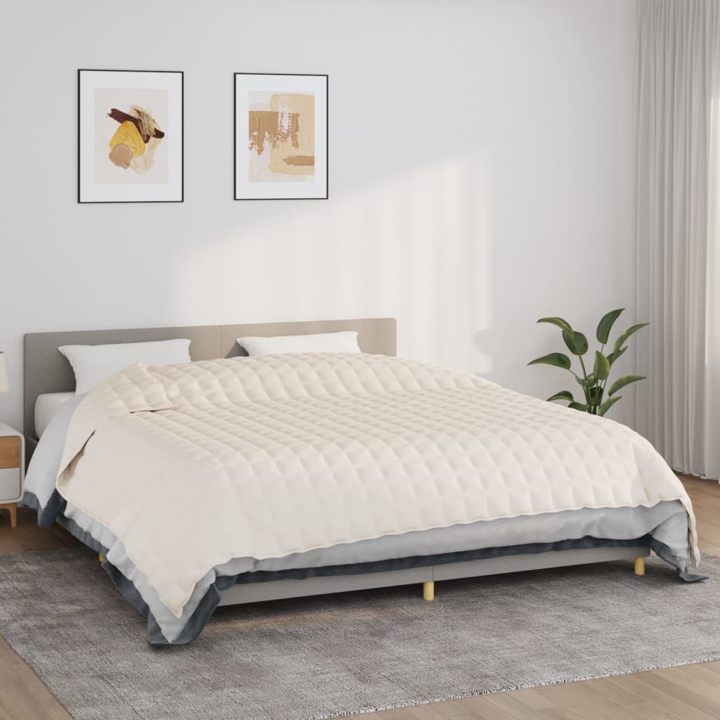 vidaXL Manta con peso tela 235x290 cm 15 kg manta de edredón Color Azul, Crema, Gris y mas