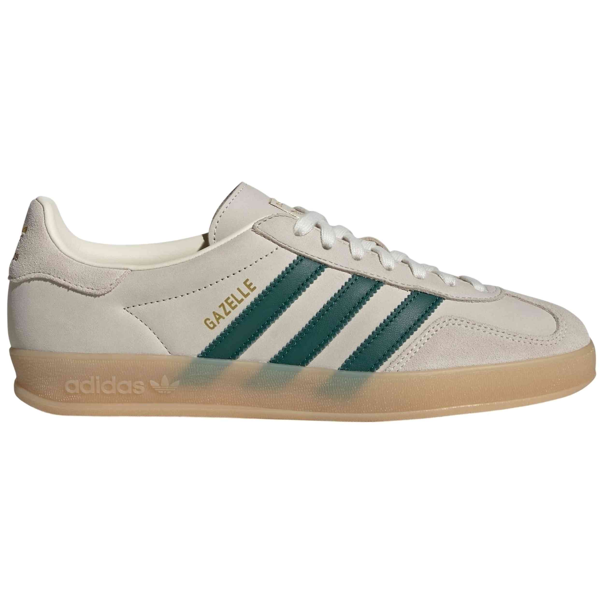 Zapatillas Adidas modelo Gazelle Indoor "CREWHT/CGREEN/GUM3" para hombre y mujer en color Blanco