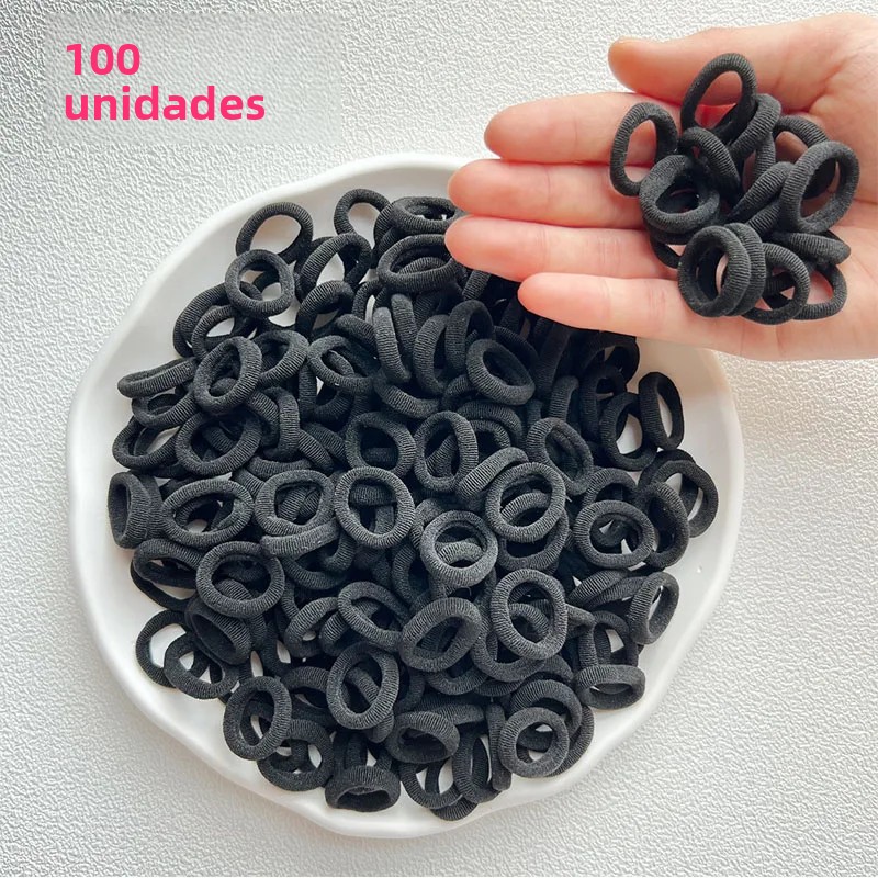 TK 100pcs Accesorios Para El Cabello De Niñas Elásticos Y Rubíes Bandas Para El Cabello De Suelta Y Clip Para Bebés Y Niñas
