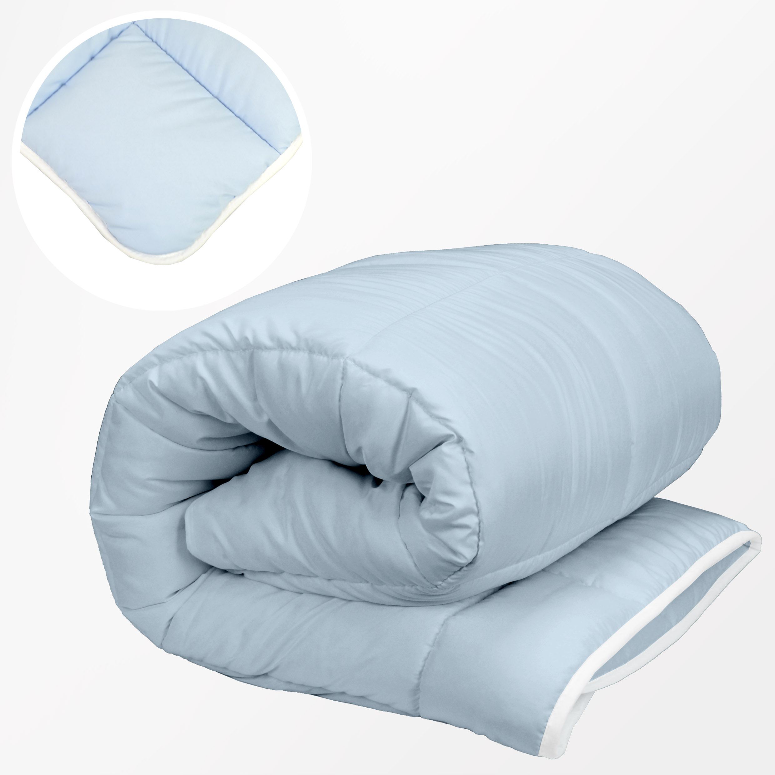 Edredón Nórdico Relleno de Fibra Hueca Siliconada Transpirable para Cama de 90 / 105 / 135 / 180 CM, 300 Gr Blanco Azul Rosa Gris - EasySpeed