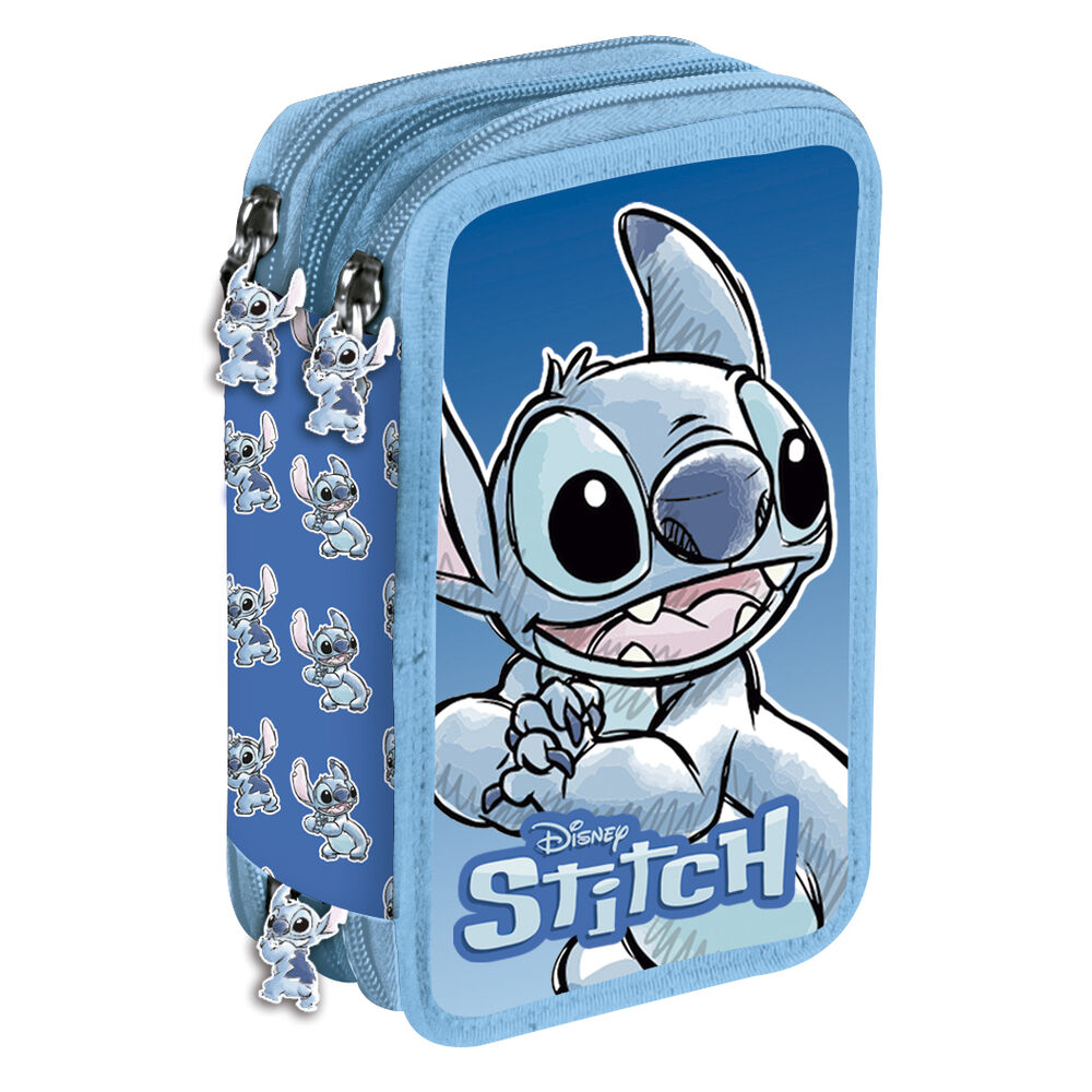 ESTUCHE PLUMIER CON 3CREMALLERA  DE STITCH ,HELLO KITTY, KUROMI,GABBY DOLLHOUSE,BLUEY,FROZEN Y MINNIE PARA NINAS PINTAR,BUENO REGALO