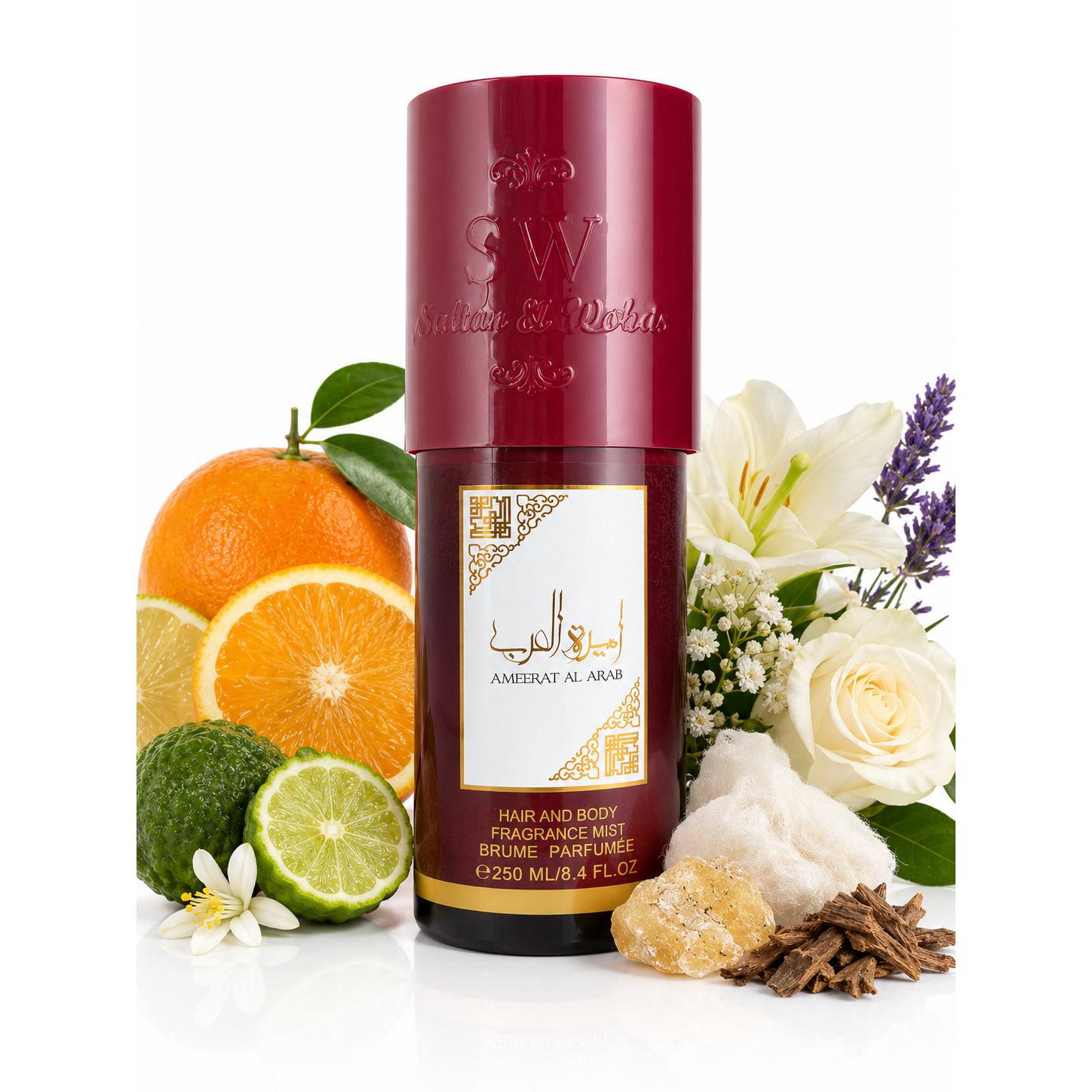 Eclaire Hair & Body Fragrance Mist 250ml Sultan Al Waha – Bruma Corporal y Capilar Floral y ligeramente dulce