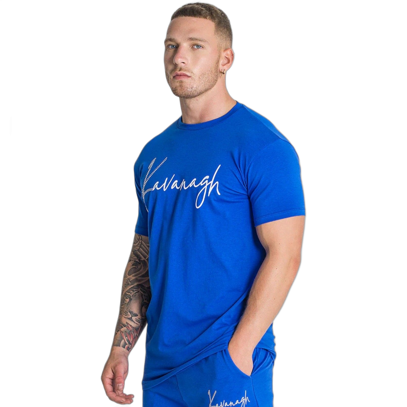 Camiseta Gianni Kavanagh GK Thunder Azul Hombre Moderno, Ropa casual 100% Algodón
