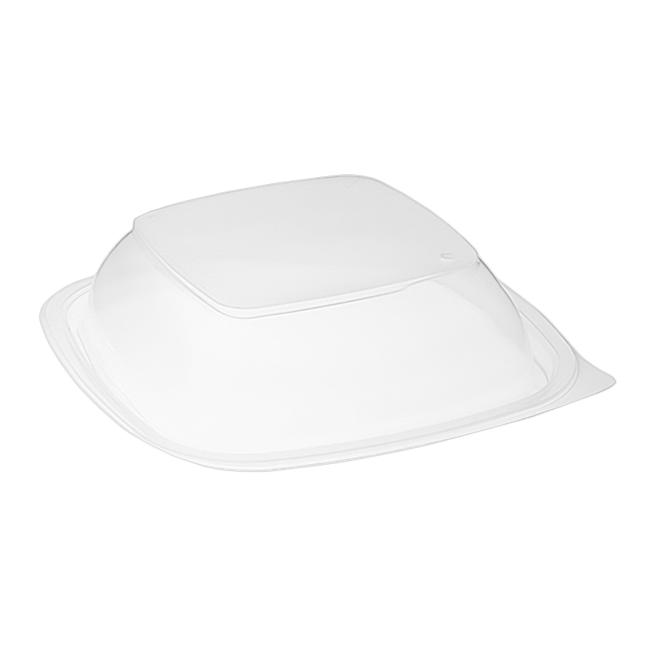 MONOUSO | Tapa para Envase Cuadrado Negro y Crema 16,5x16,5x4cm (300 Uds)
