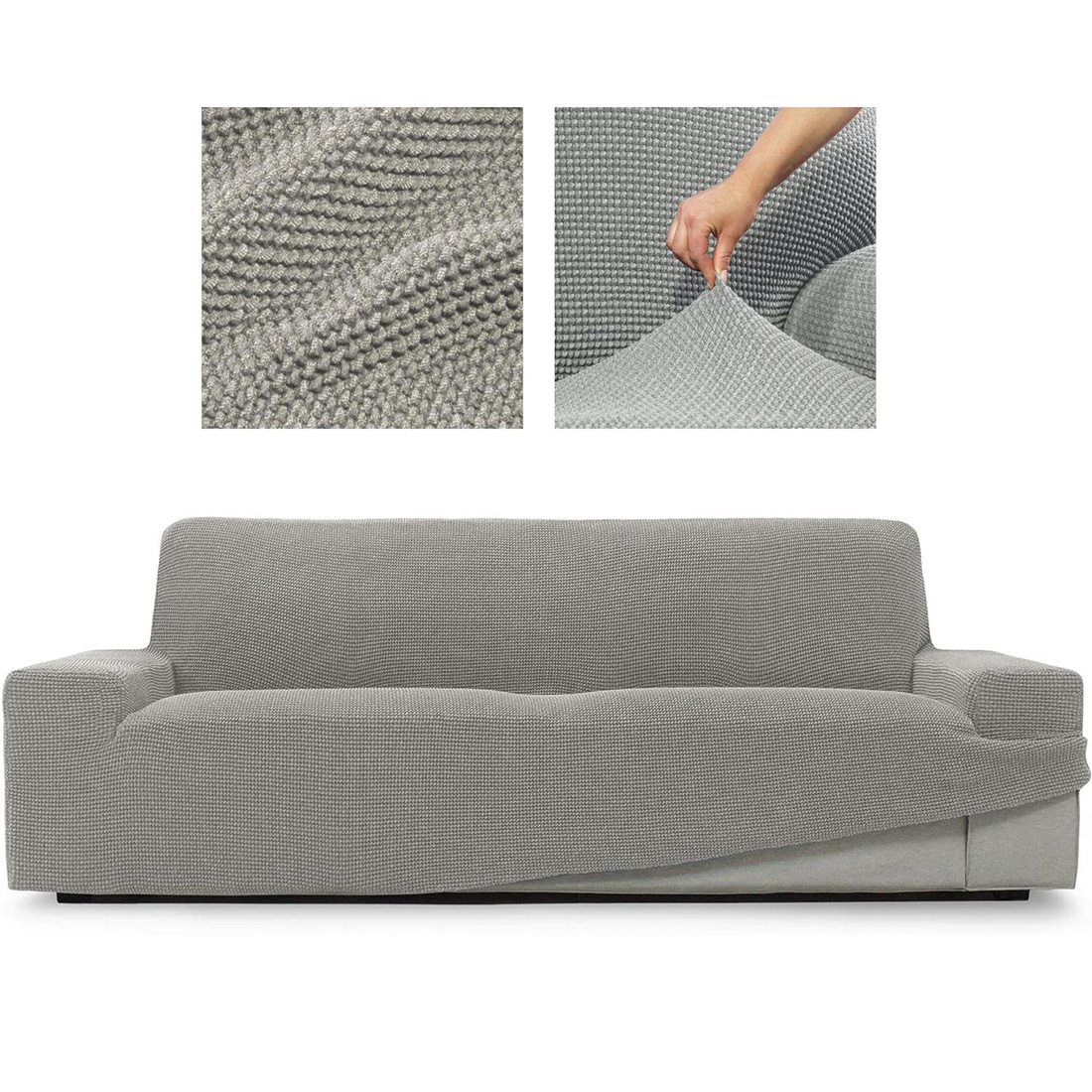 TEXLOVA-Neuvo Funda superelástica 8 Colores, Para sofá , Silla,Chaise Longue Brazo Largo, y Orejero ,Transpirable, cómoda y Duradera, fácil de Instalar, Dimensiones