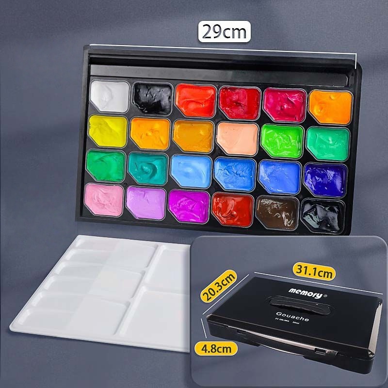 Pintura acrílica en set de 12, 24 o 36 colores (12ml) – Kit para pintura manual, DIY, resistente al agua – Presentación en caja