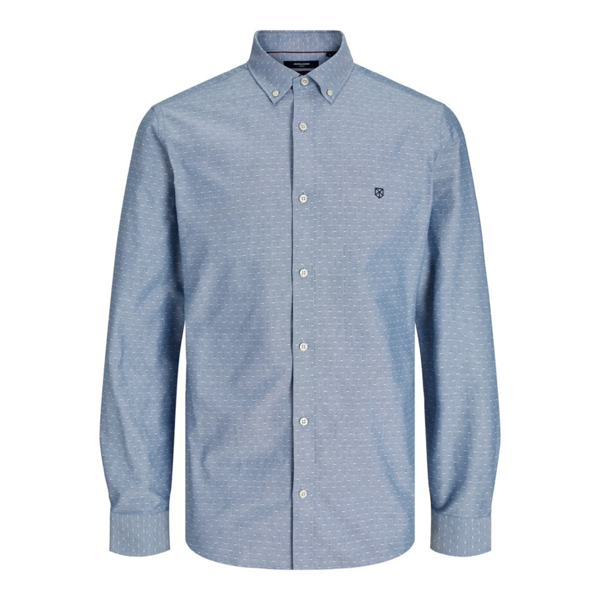 JACK&JONES 12250009 JPRBLUGREG DOBBY LOGO SHIRT L/S Hombre Camisa Larga Corta Vestir Casual regular fit 28976
