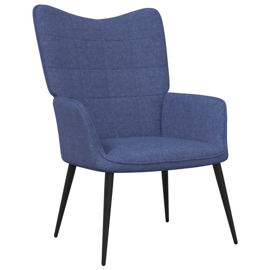 Vidaxl Sillón de Relax con Taburete Tela Gris Oscuro