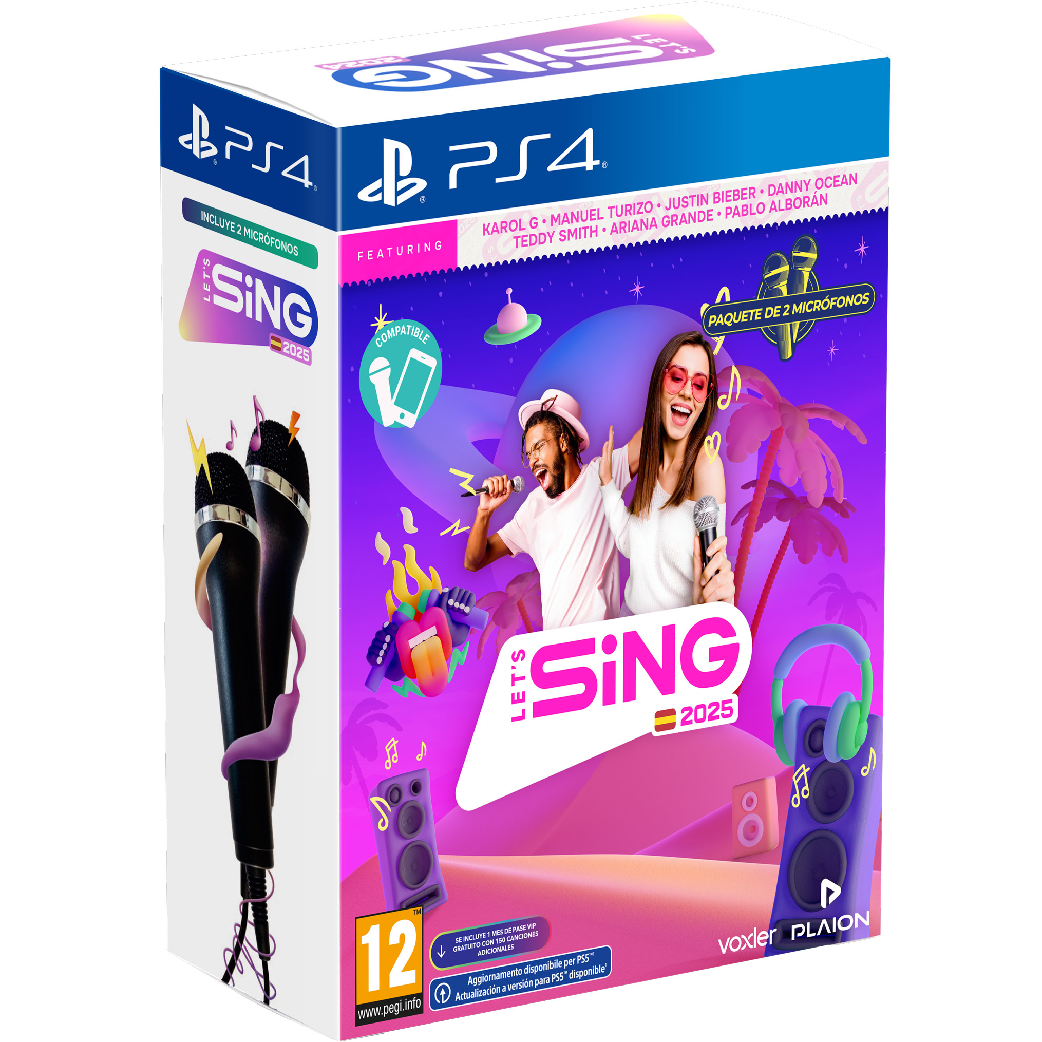 LET´S SING 2025 PS5 JUEGO FÍSICO + 2 MICRÓFONOS ELIGE VERSIÓN ESPAÑOLA PLAYSTATION PS5 PS4 NINTENDO SWITCH JUEGO FÍSICO