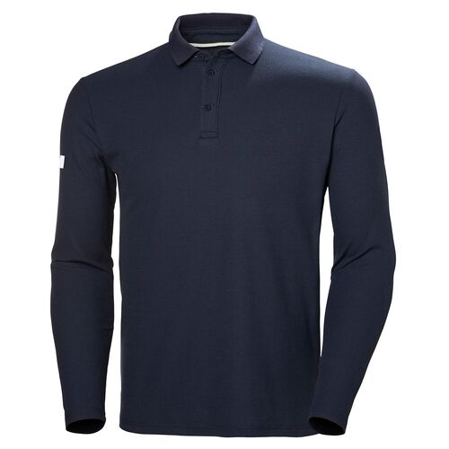 Polo Helly Hansen azul marino manga larga Crewline Quick-dry Long-sleeved Polo