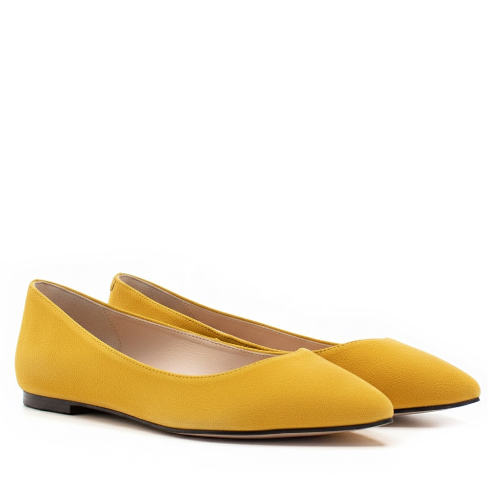 Bailarina CA-106 Ante Nude para Mujer de ELODIE, Elegancia Atemporal y Versatilidad en Piel de Primera Calidad, Confort Diario con Estilo Femenino, Tacón Plano 5mm, Calzado Artesanal Español en Tallas