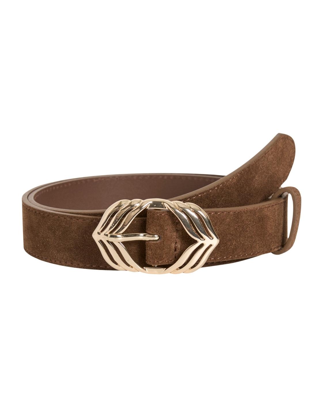Cinturón Vila Juliana camel de serraje para mujer