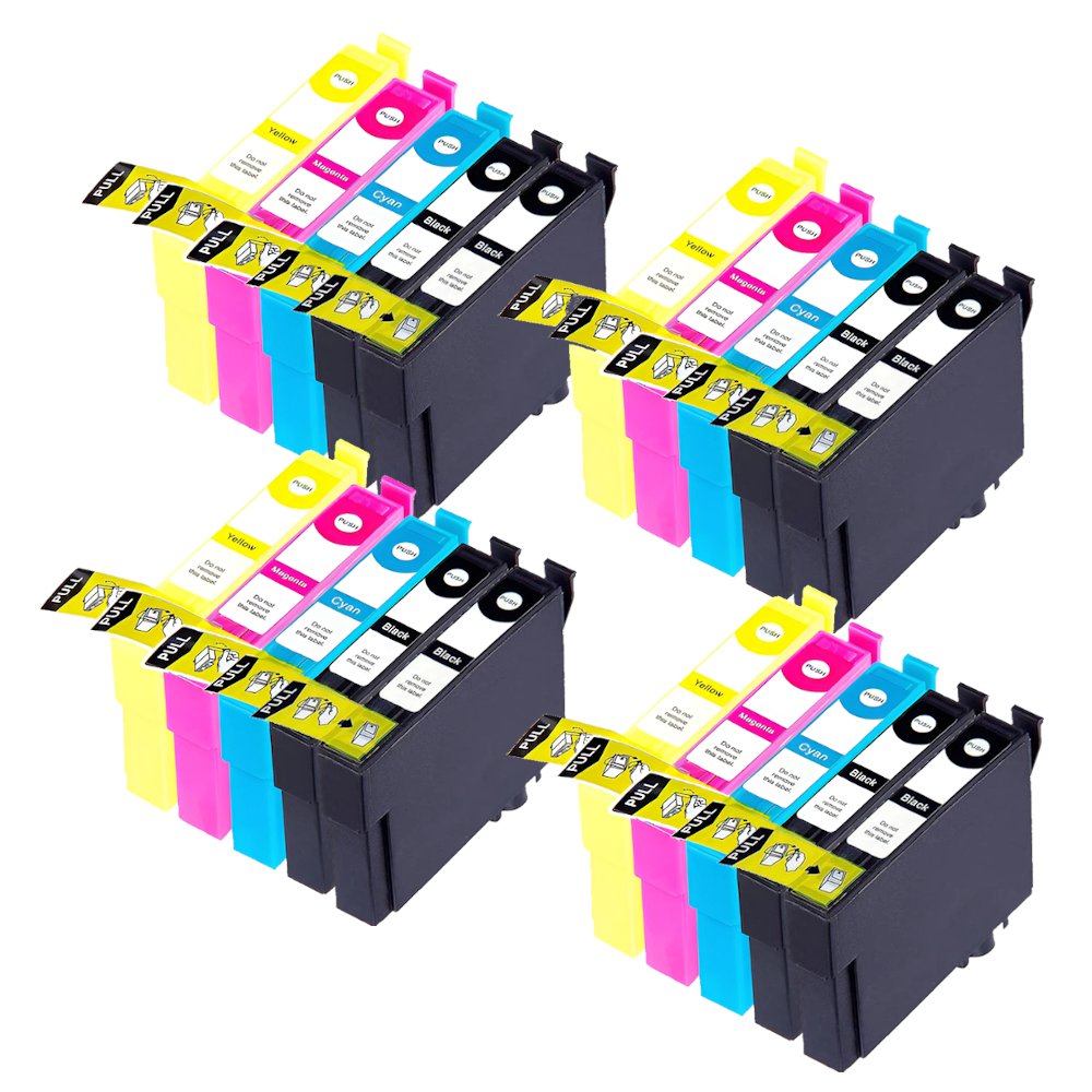 20x Pack Epson 16XL 16 XL Cartuchos de Tinta Compatibles para Epson WorkForce WF-2010 WF-2110 WF-2510 WF-2520 WF-2530 WF-2540 WF-2630 WF-2650 WF-2660 WF-2750 WF-2760 para EPSON T16 T1631 T1632 T1633 T1634