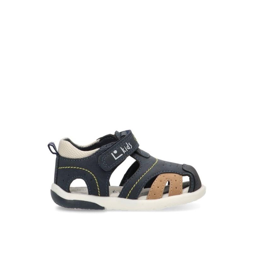 Sandalia Luna Kids - Niño - Suela Plana - Modelo Rbs953 - Color Marino