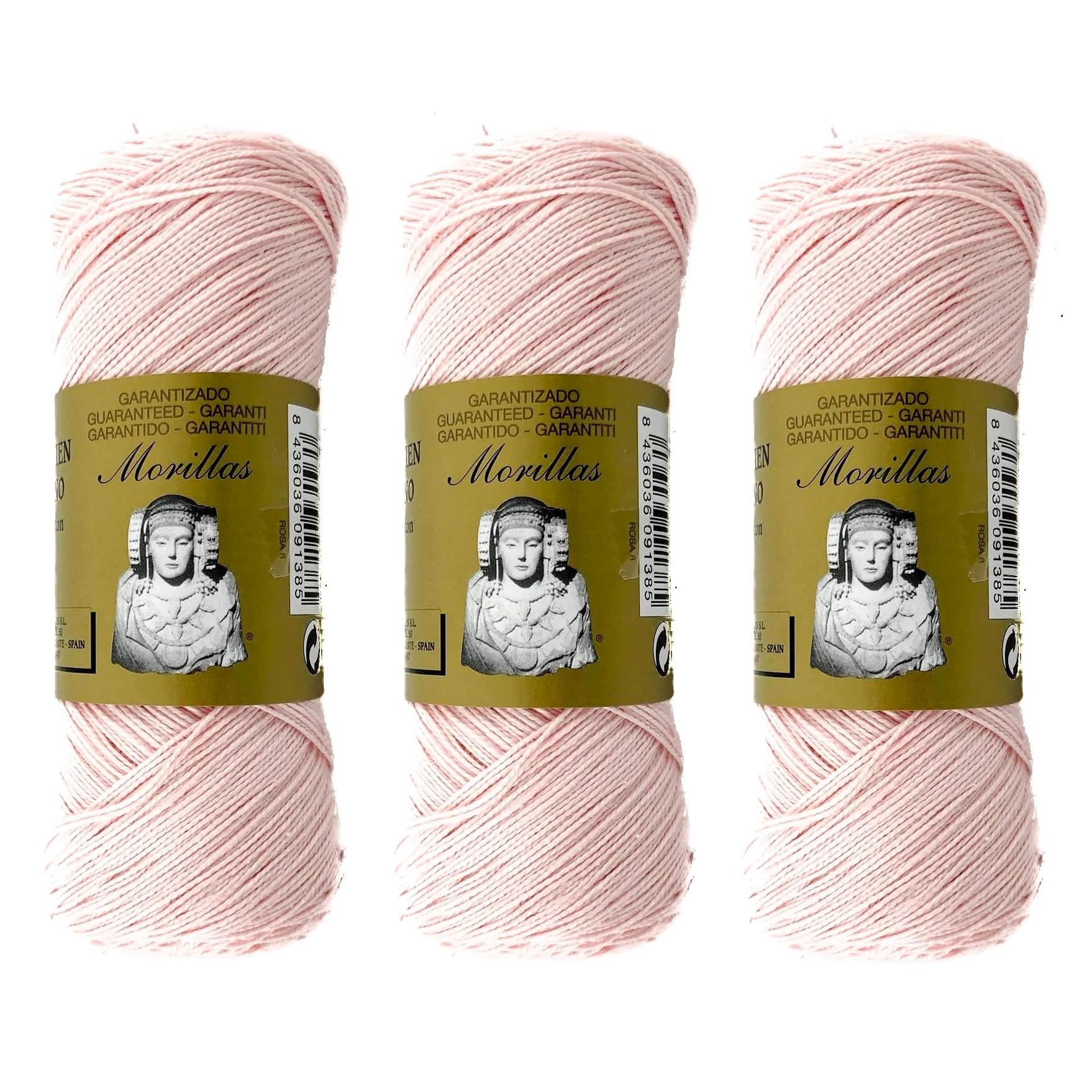 MORILLAS 3pcs Perlés en 5, 8 ó 12 a elegir - Hilo de Algodón para Ganchillo Hilado 100% Algodón para DIY y Tejer a Mano (1u*70 g), Enviado desde la fábrica en España