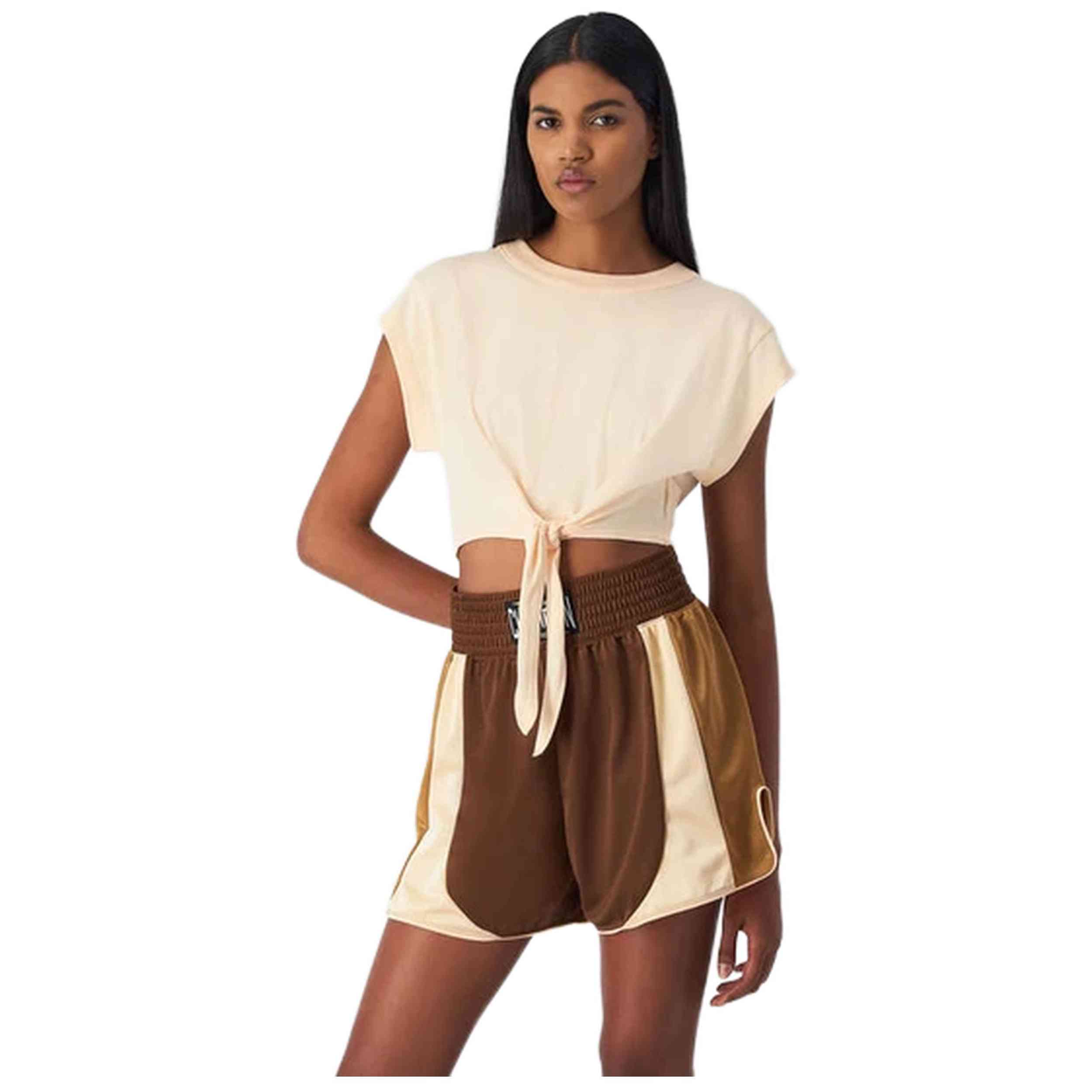 Camisetas De Manga Corta Champion modelo 117887-PS196 para Mujer en color Beige